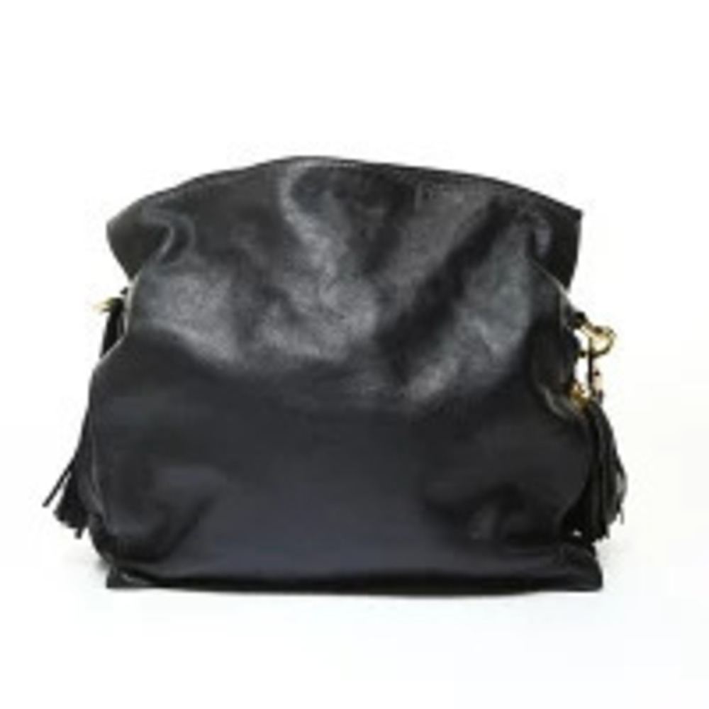 Loewe Anagram Flamenco Tassel Shoulder Bag Black
